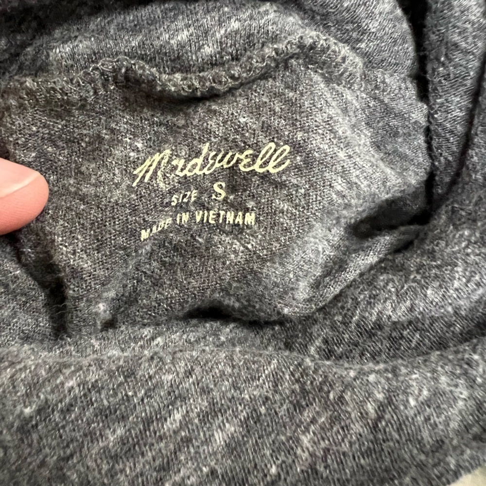 Madewell Womens Gray Marbeled Lightweight Long Sleeve Turtleneck Sweater Sz S - Picture 5 of 6